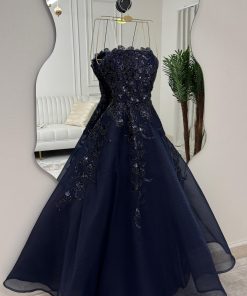 فستان سهرة منفوش كحلي