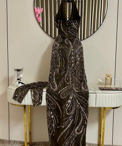 Alternative view of فستان سهرة زيتي فاخر