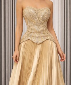 فستان سهرة بيج فاخر