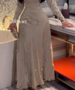 فستان سهرة أكمام طويلة