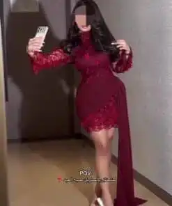 فستان سهرة قصير فخم وأنيق