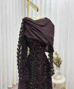 Alternative view of فستان سهرة فاخر وأكمام شفافة