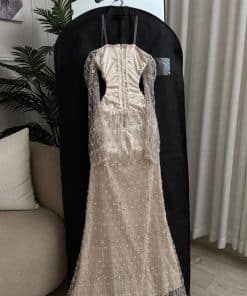 Alternative view of فستان سهرةأكمام شفافة أنيقة