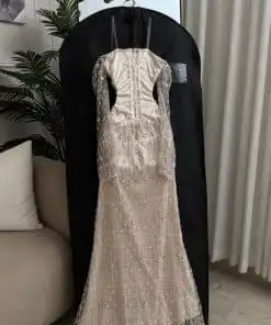 Alternative view of فستان سهرةأكمام شفافة أنيقة