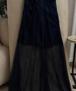 Alternative view of فستان سهرة كحلي فاخر كتف واحد