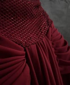 Alternative view of فستان سهرة فاخر بتصميم رقبة هالتر