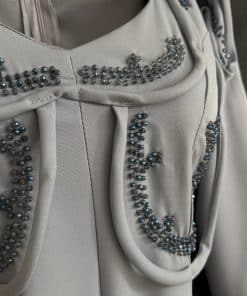 Alternative view of فستان سهرة رمادي فاخر بتطريز ناعم