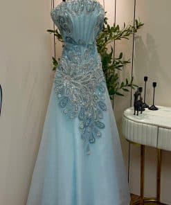 فستان سهرة تيفاني بتطريز فاخر