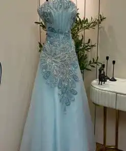 فستان سهرة تيفاني بتطريز فاخر