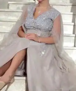 فستان سهرة للحوامل أنيق ومريح للمناسبات والحفلات