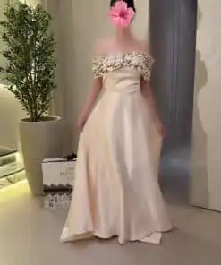 فستان سهرة اوفوايت شولدر