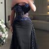 فستان سهرة أسود أوف شولدر