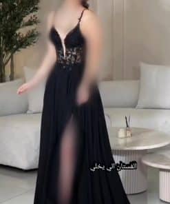 Alternative view of فستان سهرة أسود بدون أكمام