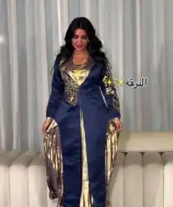 Alternative view of فستان سهرة كحلي اكمام طويلة