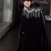 فستان سهرة اسود طويل