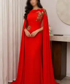 فستان سهرة طويل ناعم