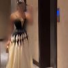 فستان سهرة أسود وأوف وايت فاخر